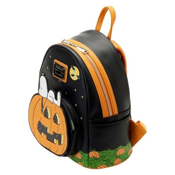 NWT Loungefly Peanuts Great Pumpkin Snoopy Backpack - Picture 2 of 6